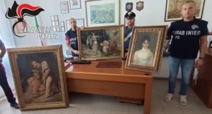 Carabinieri ritrovano quadri antichi trafugati